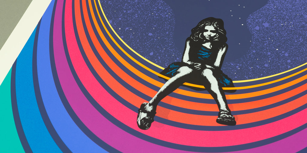 'Gravity of Youth' 18 colour screen print by UK artist Lee Eelus