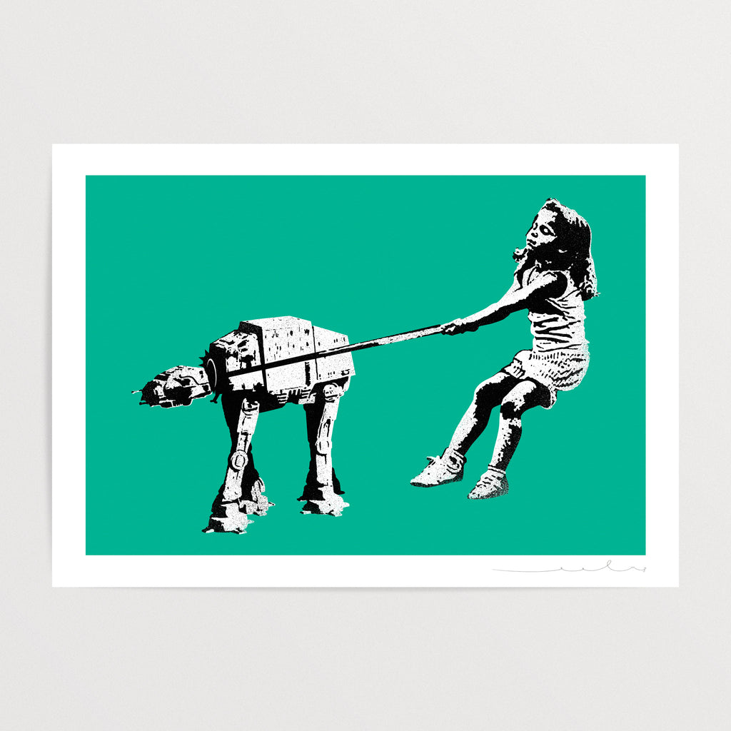 'Shat-At' - Star Wars inspired stencil style contemporary urban art print by UK artist Lee Eelus